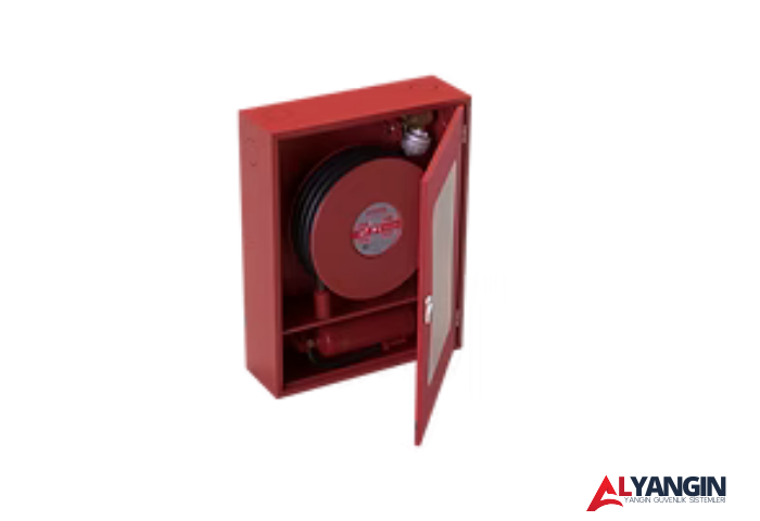  CAMLI DİKEY TİP YARI SERT HORTUMLU YANGIN DOLAPLARI