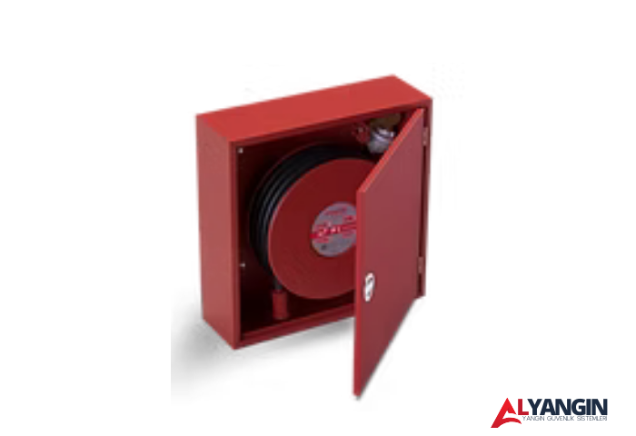 TEK KAPAK YARI SERT HORTUMLU YANGIN DOLAPLARI